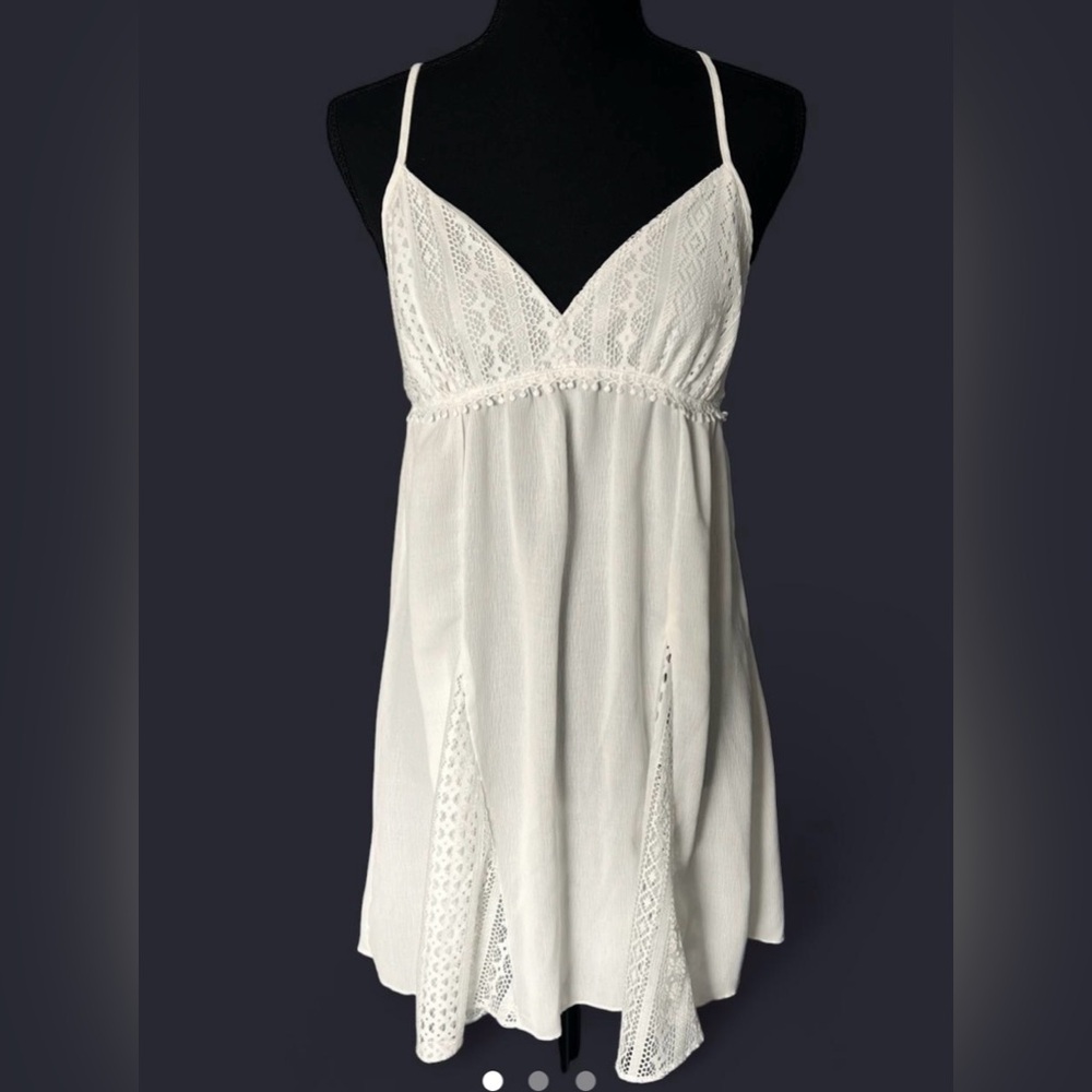 Apt. 9 Intimates Sexy & Playful White / Ivory Babydoll Chemise Size Small